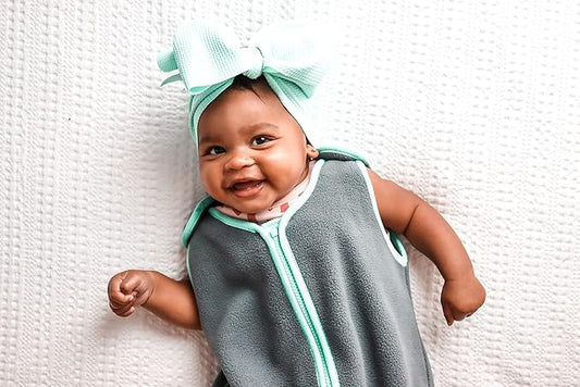 Sleep nest Fleece Baby Sleeping Bag, Lake Green, Small (0-6 Months)